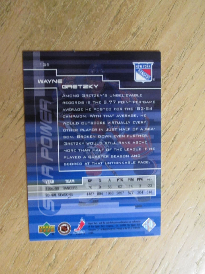 1999-00 UPPER DECK HOCKEY, GOLD RESERVE FOIL, MULTI LISTING, YOU PICK EM', NRMT+ - Image 2 of 2