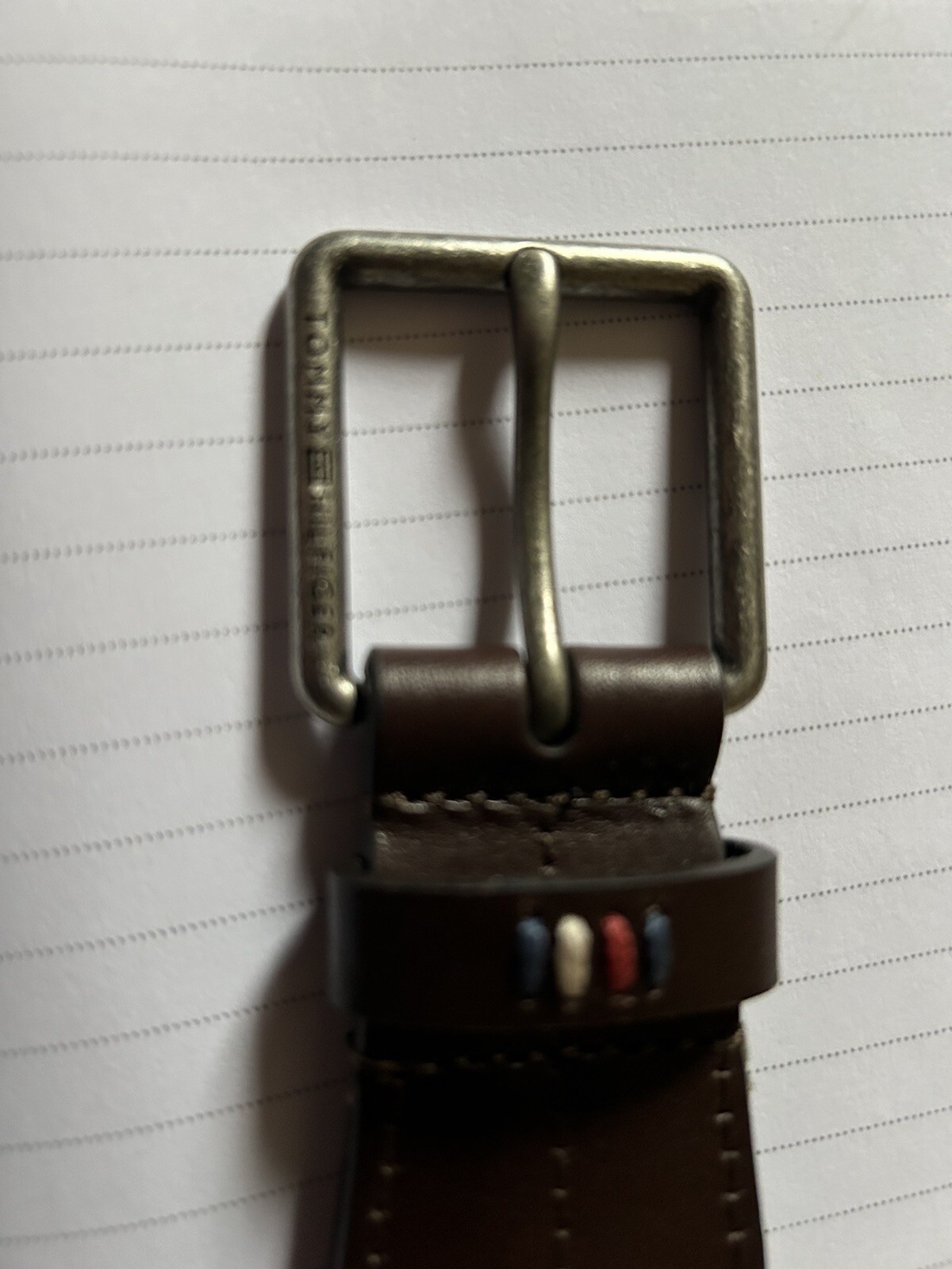 Tommy Hilfiger Casual Essential Elasticated Leather Belt Army Green  UK44in New image 9