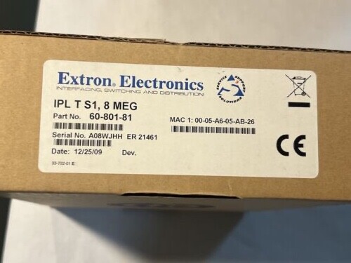 Extron IPL T S1 8 MEG 60-801-81 One Serial Port IP Link Control ...
