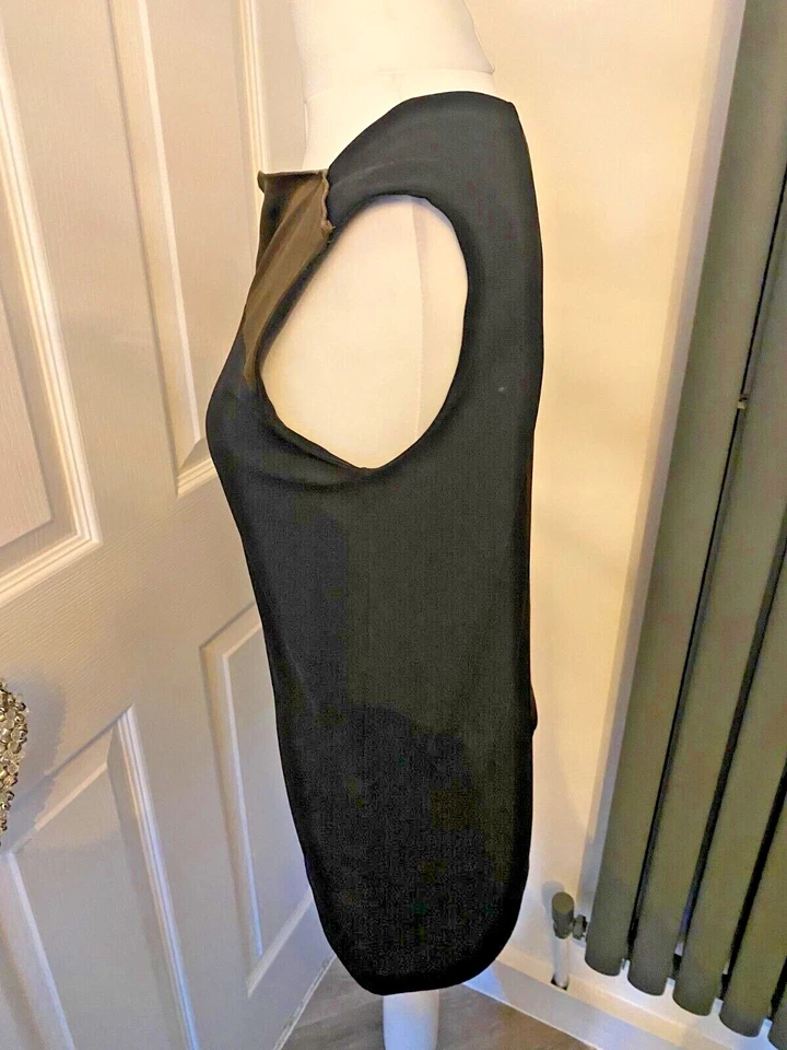 ICONICONIC BALENCIAGA PARIS Top Negro y Verde F 36 Reino Unido 10 Impresionantes Raro De Colección Foto 3 de 4