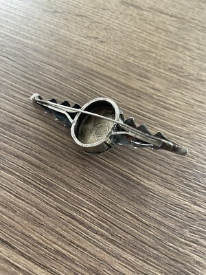 Broche Ancienne En Argent Massif – Modèle Ethnique – Vintage