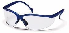 Pyramex Venture 2 Safety Glasses with Metallic Blue Frame and Clear Lens