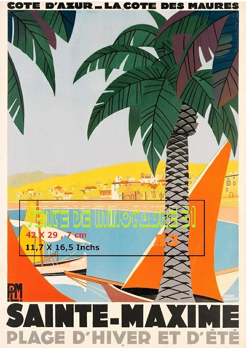 Poster St Aubin Sur Mer – Calvados – Affiche Vintage HQ 50x70cm
