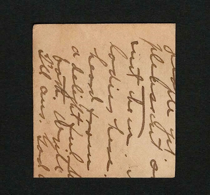 US 1885 #UX8 Brown 1c Jefferson Postal Card Cut Square Fancy Cancel Used - Image 2 of 3