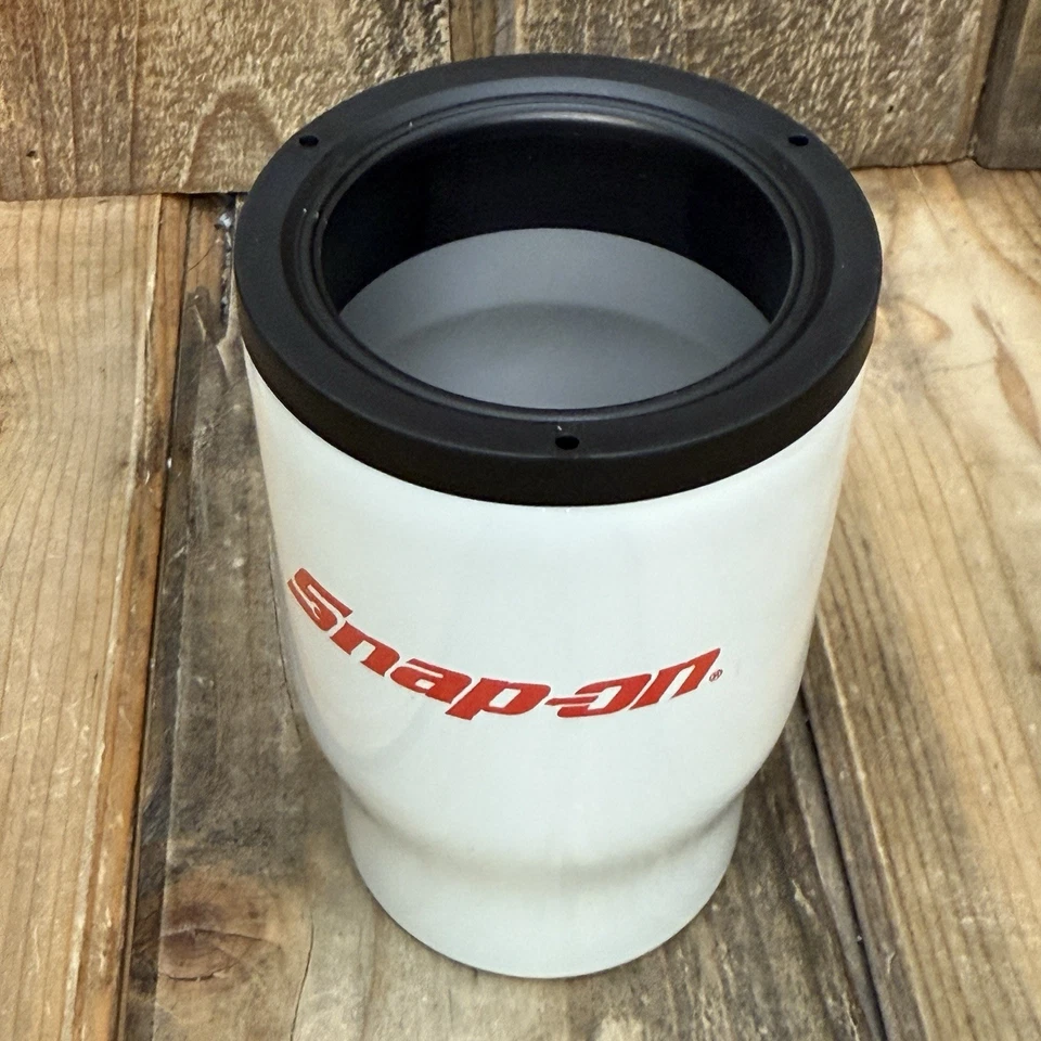 VASO BLANCO A PRESIÓN TAZA DE BEBIDA CON 2 ACCESORIOS SUPERIORES DE BEBIDA NUEVO Foto 3 de 4