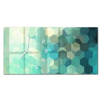 Glasuhr Design-Wanduhr Aus Glas Abstraktion Hintergrund WeißE Zeiger 60X30 Cm