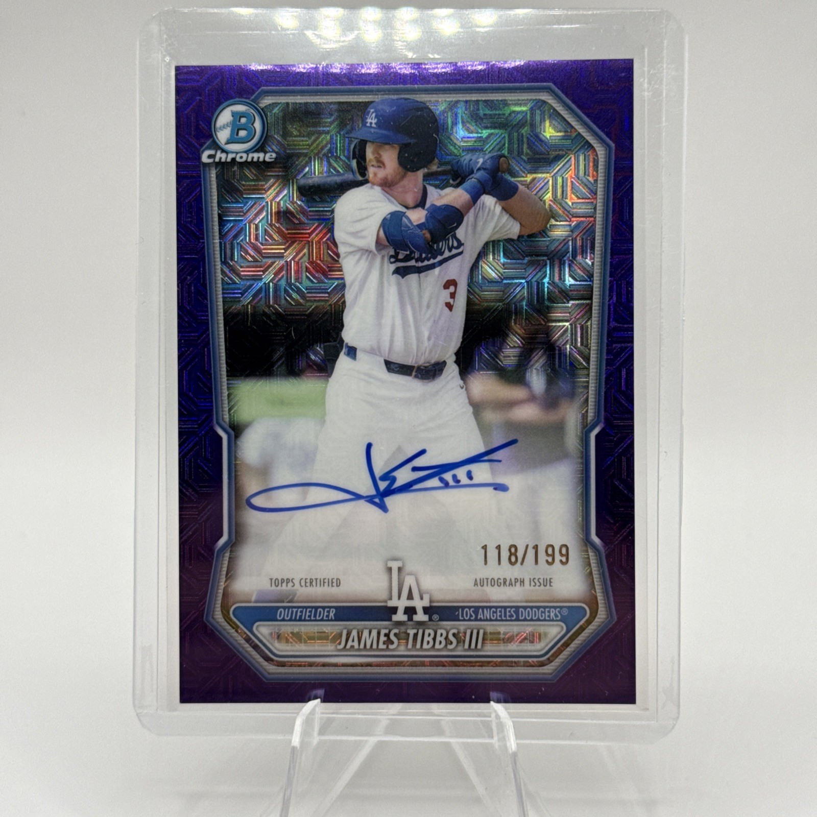James Tibbs III 2026 Bowman Mega Box #BMA-JT Chrome Prospect Auto 