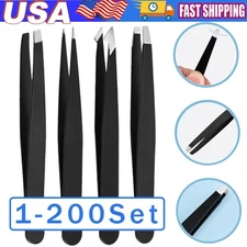 Eyebrow Tweezers Eyebrow Clip 4Piece Hair Beauty Pluckers Stainless Steel
