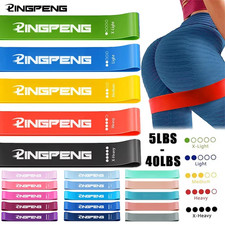 5 Resistance Bands Exercise Sports Loop Fitness Home Gym Yoga Workout Latex Set