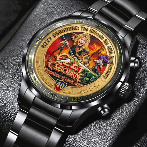Osbourne: The Ultimate Sin 40th Anniversary Black Stainless Steel Watch