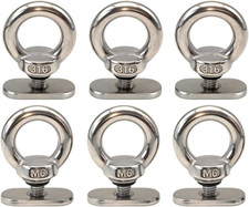 Kayak Track Mount Accessories, 6 Pack Eyelet Tie Down 316 Stainless Steel 316