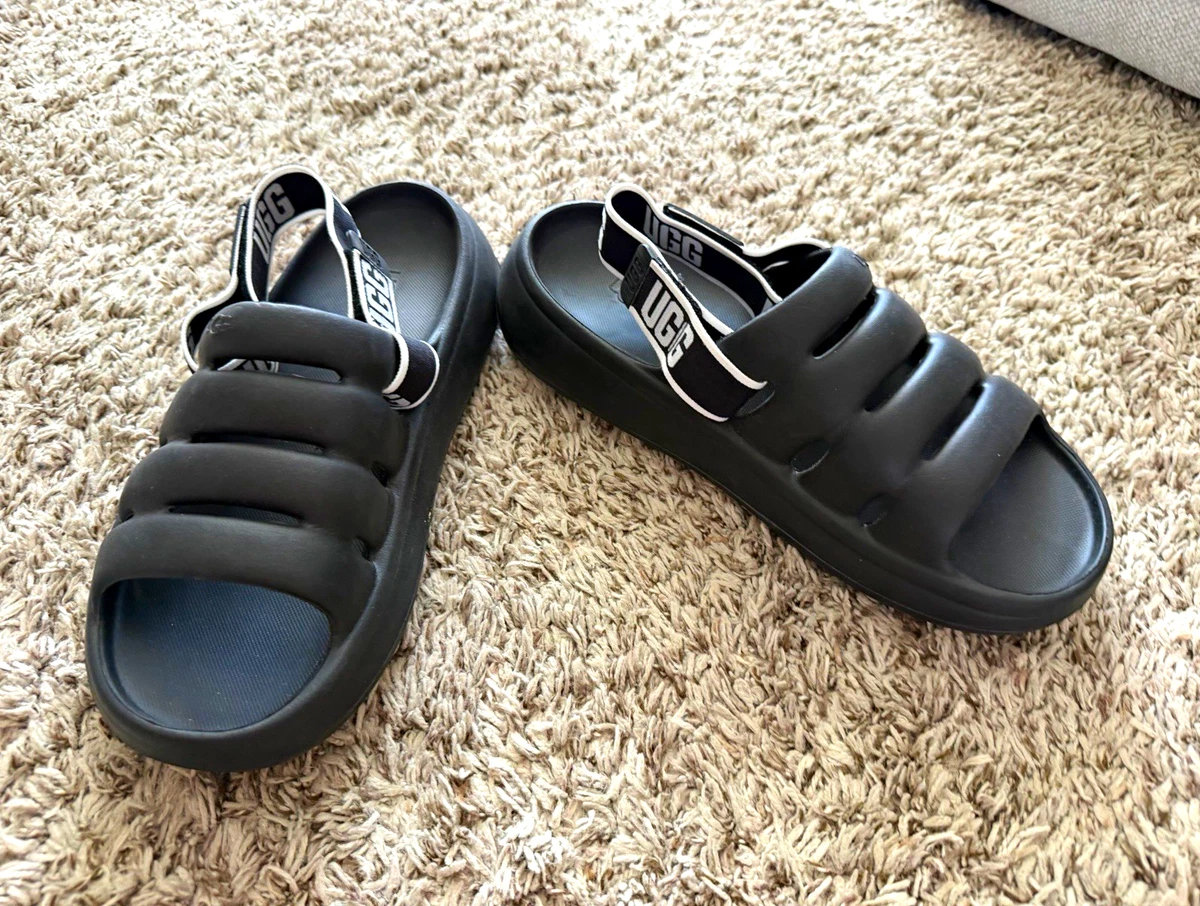 NWOT UGG MEN\'S SLIDE SANDALS WITH ADJUSTABLE STRAPS SIZE 12 UGG Slide Black Sandals for Men for sale | eBay main image 2