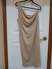 NWT GAP WOMENS XXL SAND ONE SHOULDER RIBBED TANK DRESS
