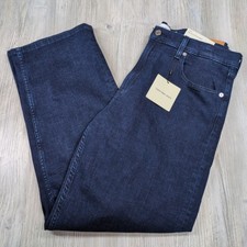 Calvin Klein Signature 90s Straight Jeans Dark Wash Blue Denim Men 34x30 New