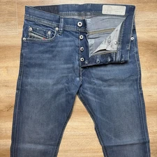 Diesel Jeans Men 28x30 Blue Tepphar Slim Carrot Stretch Denim 0857Z (Tagged 27)