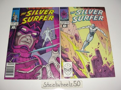 Silver Surfer Parable #1 & 2 Comic Lot Marvel 1988 Galactus Stan Lee Moebius HTF