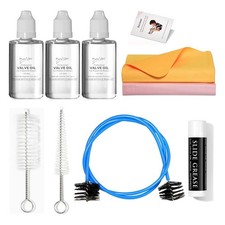 Trumpet  Cornet Cleaning Kit with Valve Oil, Grease, Swab  Brushes