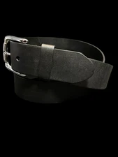 Plain Black Men’s Leather Belt Casual Men's Belt With Snaps Removable Buckle