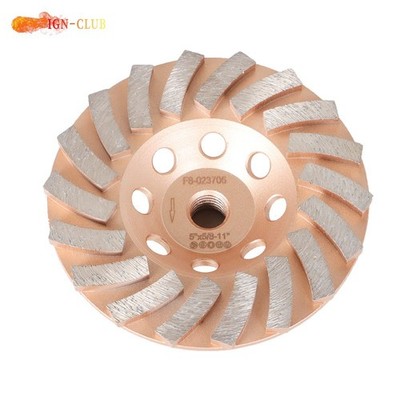 Grinding Wheels 5'' Diameter High Quality 18Turbo Diamond Segments 5/8''-11'' Arbor