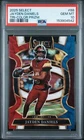 2025 Panini Select Concourse Jayden Daniels #88 Tri-Color Prizm Wave /399 PSA 10
