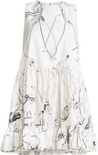 ALEXANDER McQUEEN Tiered Mini Dress Sleeveless Black Size 40 Women M Used