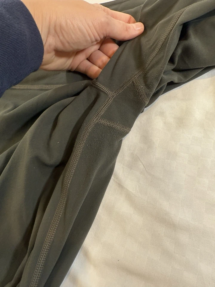 Leggings ajustados grises PowerVita tiro alto para mujer pequeños Athleta Elation 7/8 Foto 3 de 4