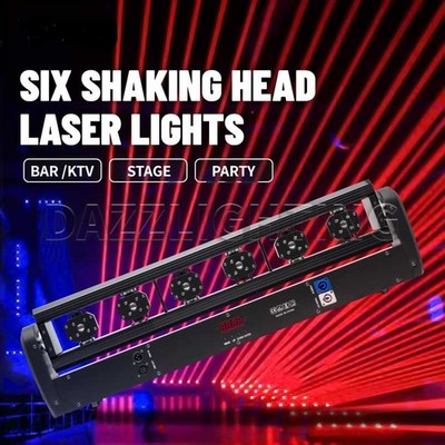 PAIDUN 6 Eyes 6x500MW Moving Head Red Laser Light Bar Music Control Show Event
