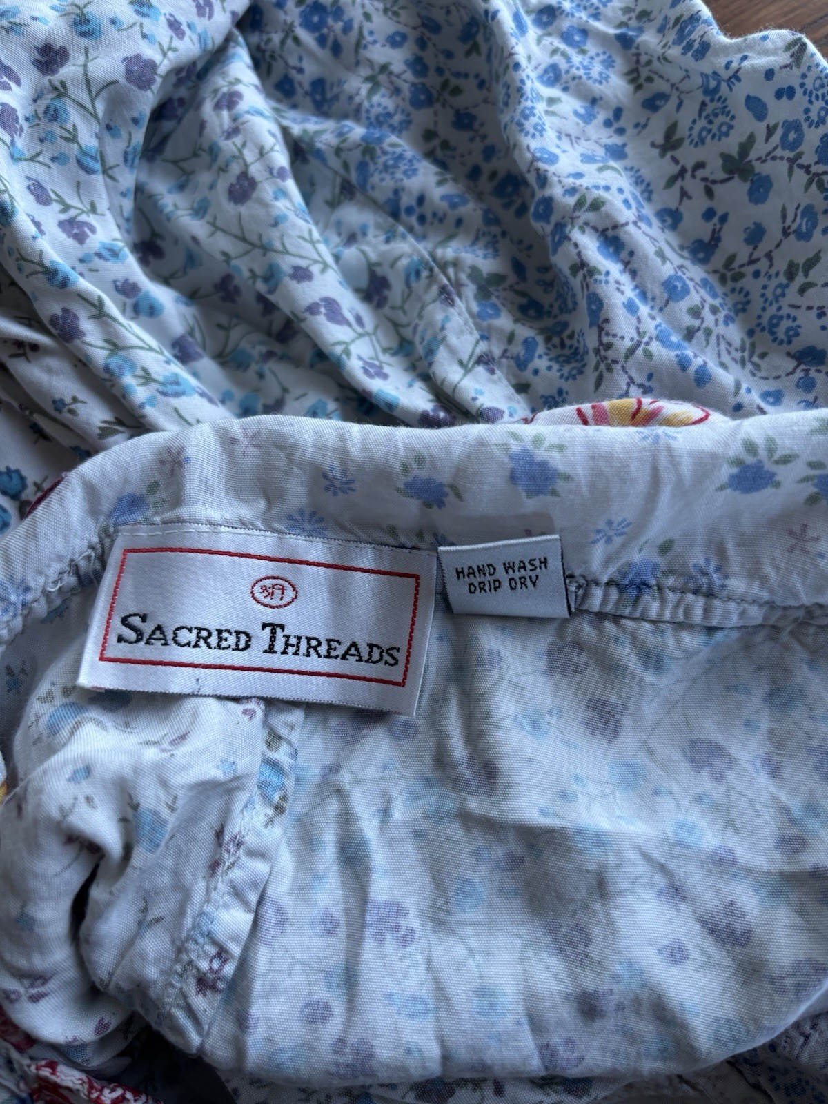 Sacred Threads Overalls Romper Patchwork Boho Hip… - image 7