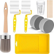 LemonRoad 18 Pieces Paint Brush and Roller Set, Painting 2 Inch, Multicolor 