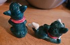 VINTAGE 60's PAIR LAUGHING PIGS HOLDING FLOWERS SALT & PEPPER SHAKERS S&P JAPAN — photo 6