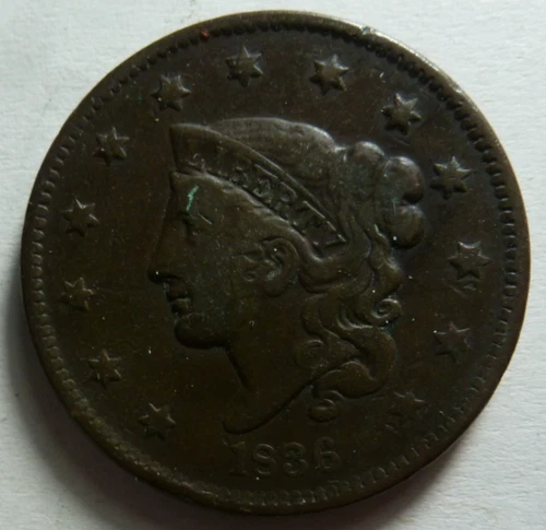 1836-P Large Cent — photo from the most recent tracked eBay sale