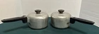 Two Vtg Wagner Ware Sidney -O- Magnalite 4681 1/2-M Sauce Pans 1 1/2 Qt With Lid