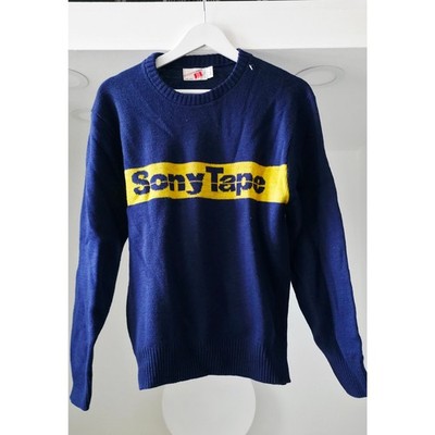 Vintage *NEW* Original 1980's Navy 'Sony Tape' Dealer Promo Sweater Size L