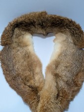 Vintage Brown Beige Fox Fur Collar Accessory Stylish Fashion Neckwear