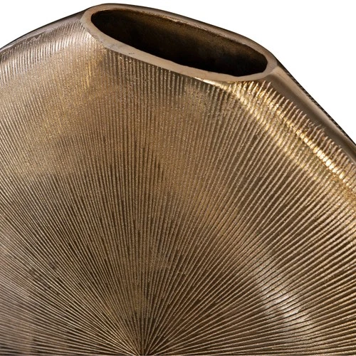 Uttermost Gretchen 23" High Ribbed Gold Modern Vase - Picture 4 of 4