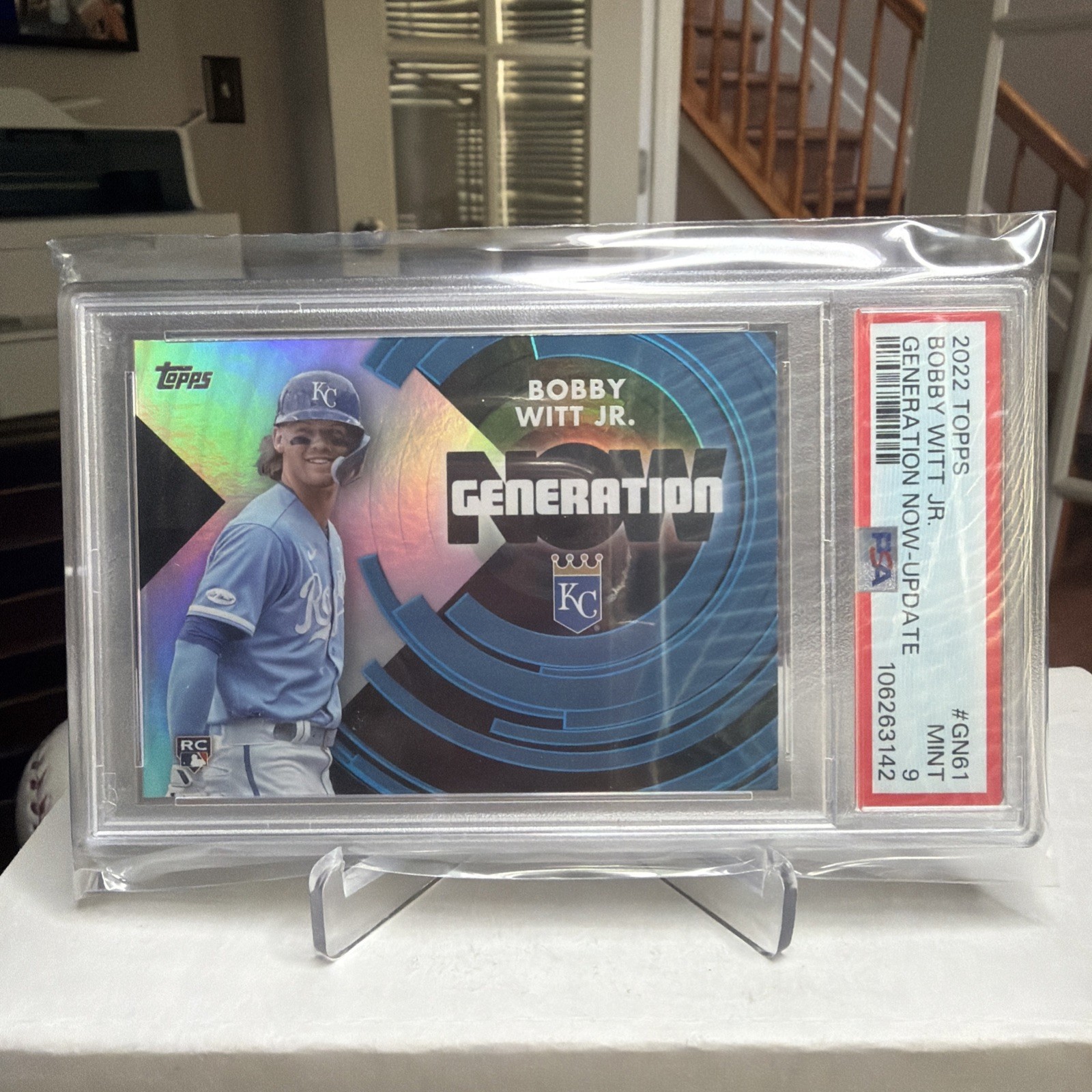 2022 Topps Update Rookie Bobby Witt Jr. Generation Now #GN-61 KC Royals PSA 9