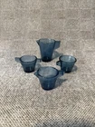 Vintage Hazel Atlas Moderntone Cobalt Blue Depression Glass Child 4 Pieces