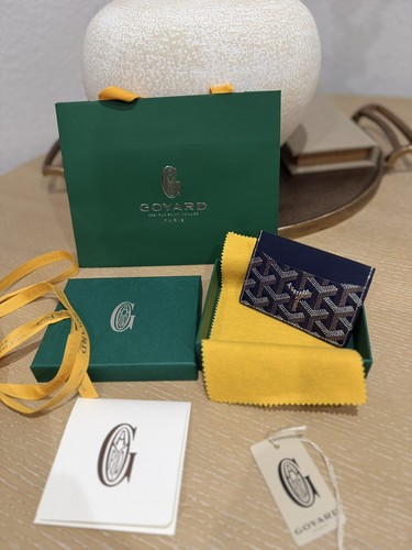 Brand New w/Tags Goyard Saint Sulpice Card Holder Wallet Navy