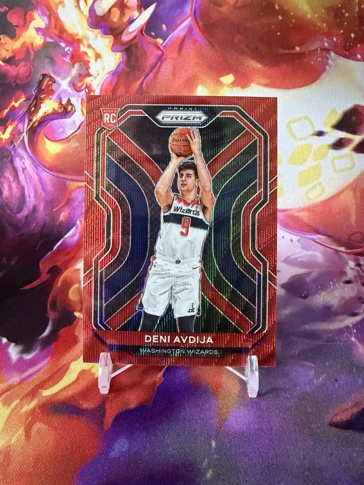 2020-21 Panini Prizm - Deni Avdija #290 Ruby Wave Prizm (RC)