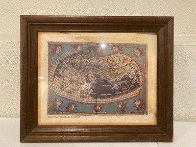 Medieval Vintage World Map Wall Map Print Old Map of The World 1482 14x17 Frame