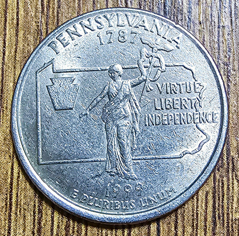 1999-P Pennsylvania State Quarter 25C Business Strike Copper-Nickel KM#308