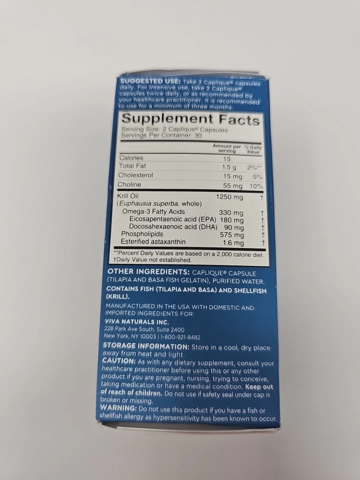 Aceite de Krill Antártico con Astaxantina, 60 Cápsulas Caplique® Foto 3 de 4