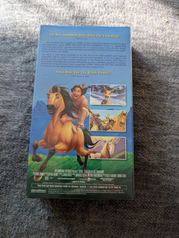 Spirit The Stallion Of The Cimarron (VHS 2002) Factory Sealed Tape Slip Cover - Imagem 3 de 4