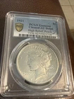 1921-P High Relief Peace Silver Dollar PCGS Genuine Cleaned AU Detail