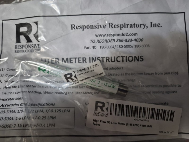 Responsive Respiratory High Flow O2 Liter Meter