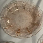 Vintage Jeannette Cherry Company Blossom Pink Round Bowl  Depression Mint