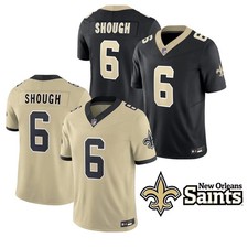 Nueva camiseta para hombre Saints #6 Tyler Shough Player camiseta cosida toda nueva con etiquetas