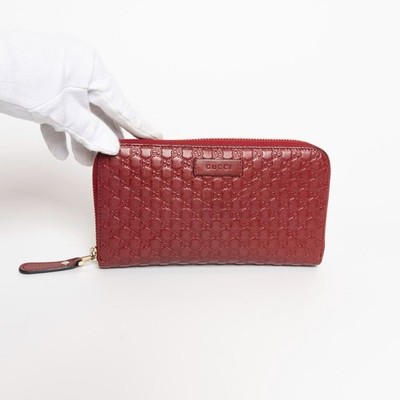 PRE-LOVED Gucci Micro Guccissima Zip Around Portemonnaie