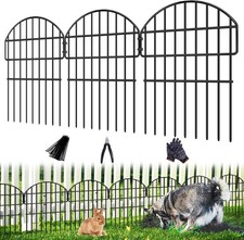 29ft L X 17in H Garden Fence Animal Barrier 27 Panels No Dig Fence Dogs 1.25 in