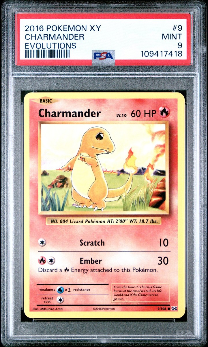 2016 POKEMON XY EVOLUTIONS #9 CHARMANDER PSA 9 | eBay